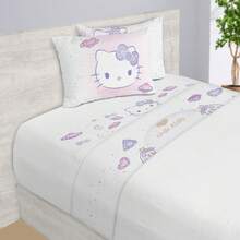 SANRIO Juego De Sábanas Providencia Individuales Hello Kitty Lila - Lila Púrpura - Ver 2