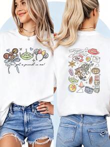 Toy Story "You Got A Friend In Me" Double-Sided T-ShirtPerfect For Taking Photos At Disneyland, As A Souvenir, Casual Everyday Wear, Or Matching Family Outfits. It's Also An Ideal Valentine's Day Gift For Friends And Family. Unisex, A New Spring Style, Comfortable And Skin-Friendly, Suitable For Outdoor Wear. - White - View 1