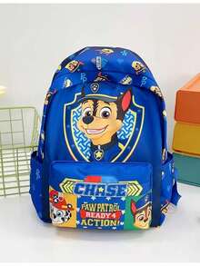 Paw Patrol Boys' Blue Backpack, Dog-Themed Design For Chasing Cases, Comfortable Adjustable Straps, Cartoon Children's School Bag - A - View 17