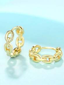 1 Pair Charming Hoop Earrings, Designed For Women, Suitable For Weddings, Engagements, Anniversary Parties, Valentine's Day Gifts - 1# - View 1