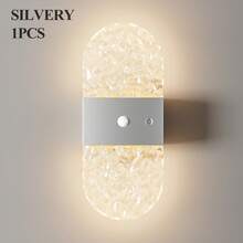 Crystal Motion Sensor Wall Lamp, Acrylic Wall Light, Wireless LED Wall Light, Battery-Powered Night Light, Suitable For Hallways, Bathrooms, Bedrooms, Kitchens, Cabinets, Stairs, Entrances, Bedside, Tables, Closets, Home Decoration, Living Room - Circular Multicolor - View 31