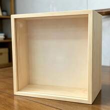 1pc 7.87in Square DIY Mini Museum Shadow Box Solid Wood Decorative Frame Photo Frame, Display Box, Decorative Frame Display Stand Dust-Proof Display Base With Acrylic Panel, Suitable For Various Occasions, Holiday Gift - Square - View 12