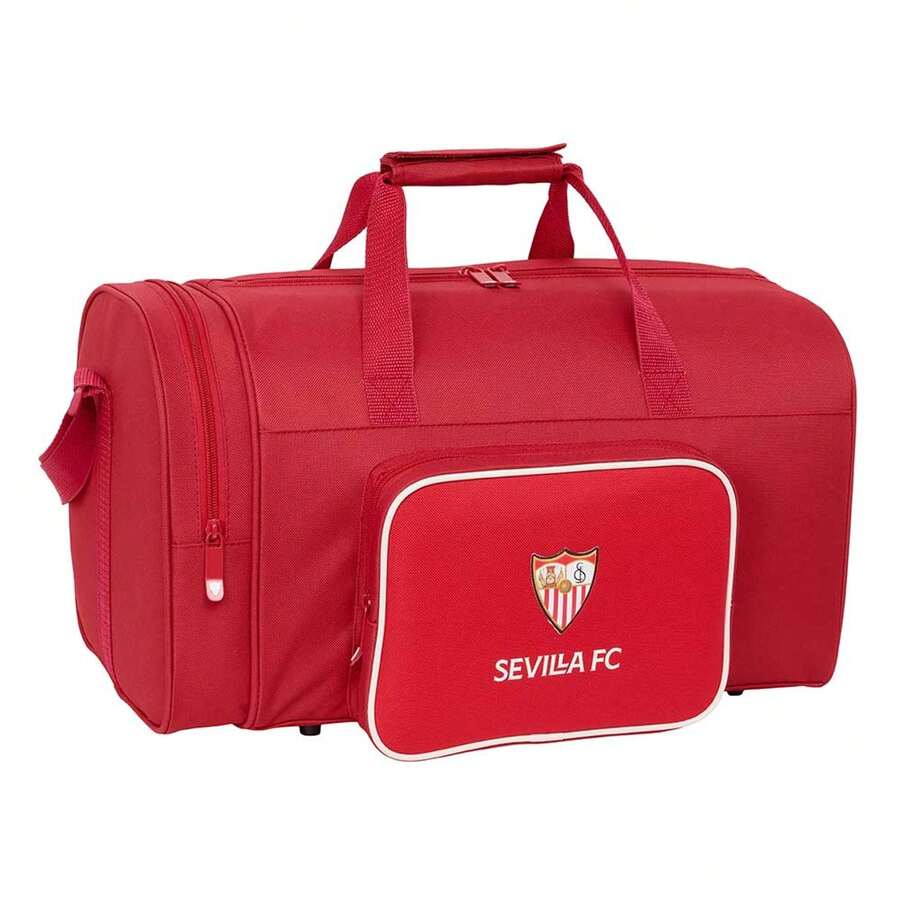 | Sevilla FC Waterproof Sports Bag 47 X 26 X 27 Cm (33 Liters), Sports Bag With Adjustable Shoulder Strap And Padded Handle, Front And Side Pocket With Zipper, Base With Feet And Removable Semi-Rigid Bottom - Option 1 - View 1
