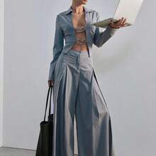 Women Blouses & Shirts - 淺灰色 - 查看 4