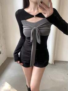 Women Tops - Black - View 4