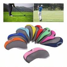 Copriferri da golf con finestra trasparente, confezione da 10 protezioni in neoprene per ferri da golf, compatibili con , Ping,Cobra - Rosa grigia - Visualizzare 5