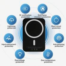 GAWFOLK 15W Max Fast Charging Power Bank.Magnetic Power Bank Has A Capacity Of 5,000mAh And Is Built To Last. Adjustable Stand Enhances Usability, And The Wireless Charging Function Is Compatible With A Wide Range Of Mobile Phones And Electronic Devices. - 10000mAh Mini Power Bank (Black) - View 2