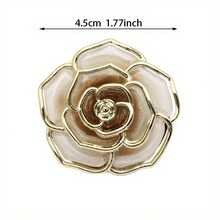 1pc Rose Flower Purse Hanger, Portable Table Edge Bag Hook, No Glue Stable Gravity Hook, Decorative Handbag Holder For Office, Restaurant, Travel And Daily Use - Roses - View 2
