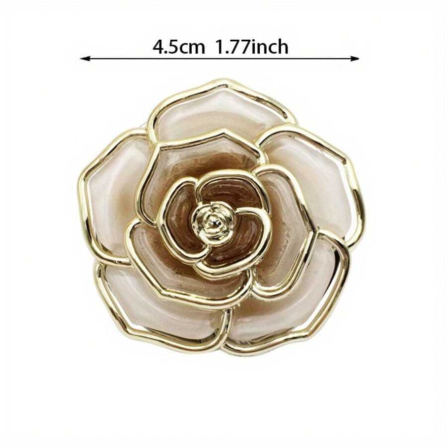 1pc Rose Flower Purse Hanger, Portable Table Edge Bag Hook, No Glue Stable Gravity Hook, Decorative Handbag Holder For Office, Restaurant, Travel And Daily Use