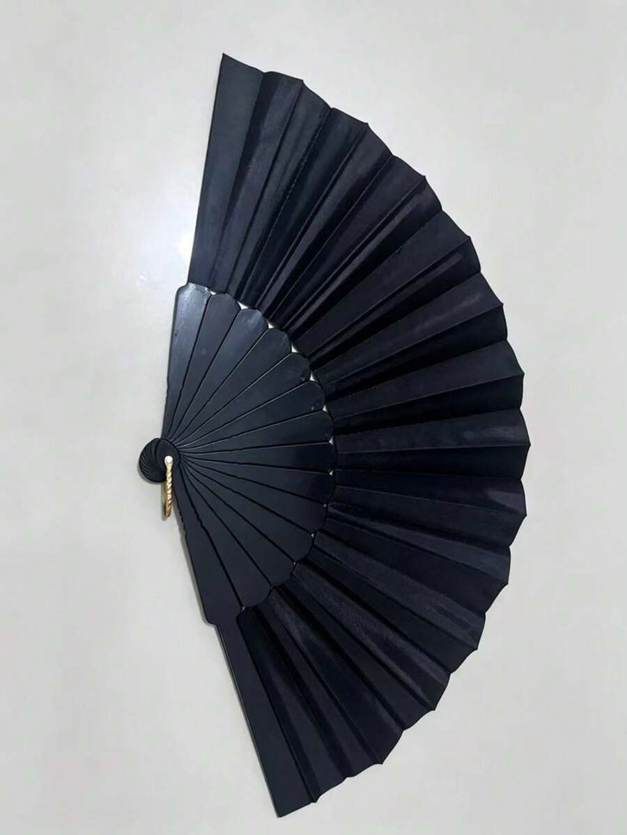 夏季必备纯色平折扇骨色纯色平折扇女士舞蹈扇塑料折扇折扇复古扇拍照道具舞厅氛围。