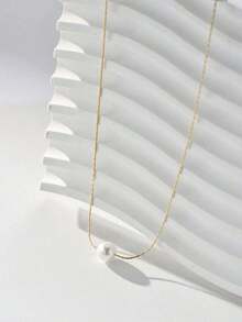 Nooxian Minimalist Chain Necklace - Yellow Gold 3 - View 6