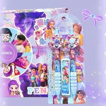 0,5mm Cartoon Mädchen Design Druckbleistift Set, mit Radiergummi und Nachfüllungen, angenehmes Schreiben, geeignet für Studenten, langanhaltend Schreibwaren, ideal als Klassenprämie und Geschenk zu Feiertagen - Verschiedenfarbig - Übersicht 6