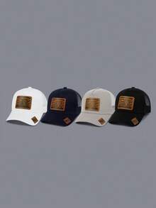 1pc Tropical Fish & Star Map Casual Streetwear Polyester Mesh Splice Warm Windproof UV Protection Unisex Baseball Cap, Versatile Snapback Hat For All Seasons - Peaked Cap - View 15