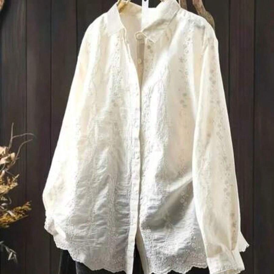 Women Blouses & Shirts - 杏 - 查看 1