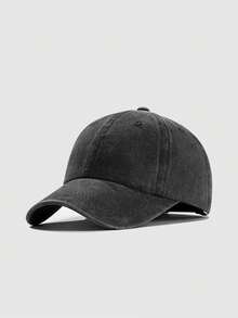 1pc Unisex Washed Vintage Style Baseball Cap, Adjustable Casual Solid Color Trucker Hat, Snapback Hat, Suitable For Outdoor Riding, Daily Wear, Travel And Party - Model 6 - View 15
