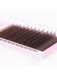 L Curl Brown Cat Eye False Eyelashes, Dark Brown/Medium Brown/Black Brown, Soft Natural Lightweight, 0.05 0.07 Faux Mink Fur, Brown Fine Eyelash Clusters, Makeup Eyelash Extensions, Voluminous Eyelash Extensions - Suitable For Beginners, Parties, Holiday Eye Makeup - L - View 9