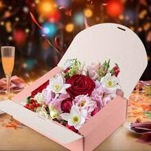 6pcs Set Giftboxes With Lids & Ribbons, 12.2 * 9.84 * 3.15 Inch Birthday Gift Boxes, Bridesmaids Proposal Boxes, Foldable Kraft Paper Gift Boxes For Engagement & Wedding - Gift Box - View 2