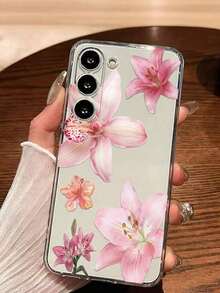 1 Piece Soft Phone Case With White Lily Flower And Butterfly, Compatible With Huawei Honor, , Galaxy A04e/12/A13/A14/A34/A50/A52/A53/A54/S21/S22/S23/S24/S25/S25Ultra, 6A/7A/8A, 12T/13T, International Version, Not Domestic Version, Spring Gift - 透明 5 - 查看 8