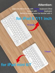 360° Rotating Keyboard Case Compatible With Ipad A16 (11th/10th Gen), 9th/8th/7th Gen (10.2"), Air (10.9"/11"), Made Of TPU Flip Cover PU Leather, Wireless Bluetooth Keyboard (150mAh Battery) And Stand Included, Silver Gray - Silver - View 9