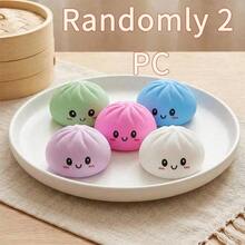 Steamer Included Steamed Bun & Dumpling Squeeze Toy, Deformable Slow Rebound Squishy Stress Ball, Food Shaped Sensory Decompression Gadget, Versatile Desktop Decor & Birthday Holiday Gift For All Ages - 慢回彈 - 查看 10