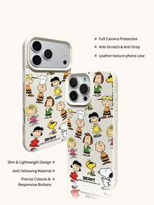 Ốp điện thoại Snoopy nhẹ, chống trượt và chống rơi, phù hợp với các dòng điện thoại hoạt hình anime như iPhone 17, 17Air, 17pro, 17promax, 11, 12, 13, 15, 16pro, 16promax, 14Plus, 15Plus, 16Plus, 15pro, 16promaxXR. Thích hợp làm quà tặng ngày lễ cho bạn bè và gia đình, ốp điện thoại được đóng gói trong hộp. - Màu be 1 - Xem 7