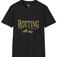 Rotting T-Shirt _ Horrorss Dripping Font - 黑色 - 查看 1