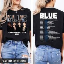 Blue 25th Anniversary Tour 2026 Concert T-Shirt - 黑色 - 查看 1
