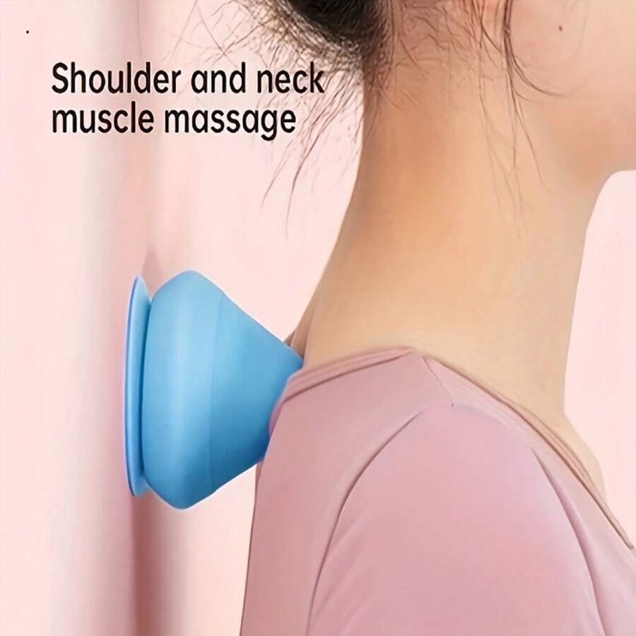 1pc Wall-Mounted TPE Deep Tissue Massage Roller, Green & Blue, Smooth Texture, Perfect For Muscle Relaxation And Recovery, Suitable For Home Fitness And Training - A - View 1