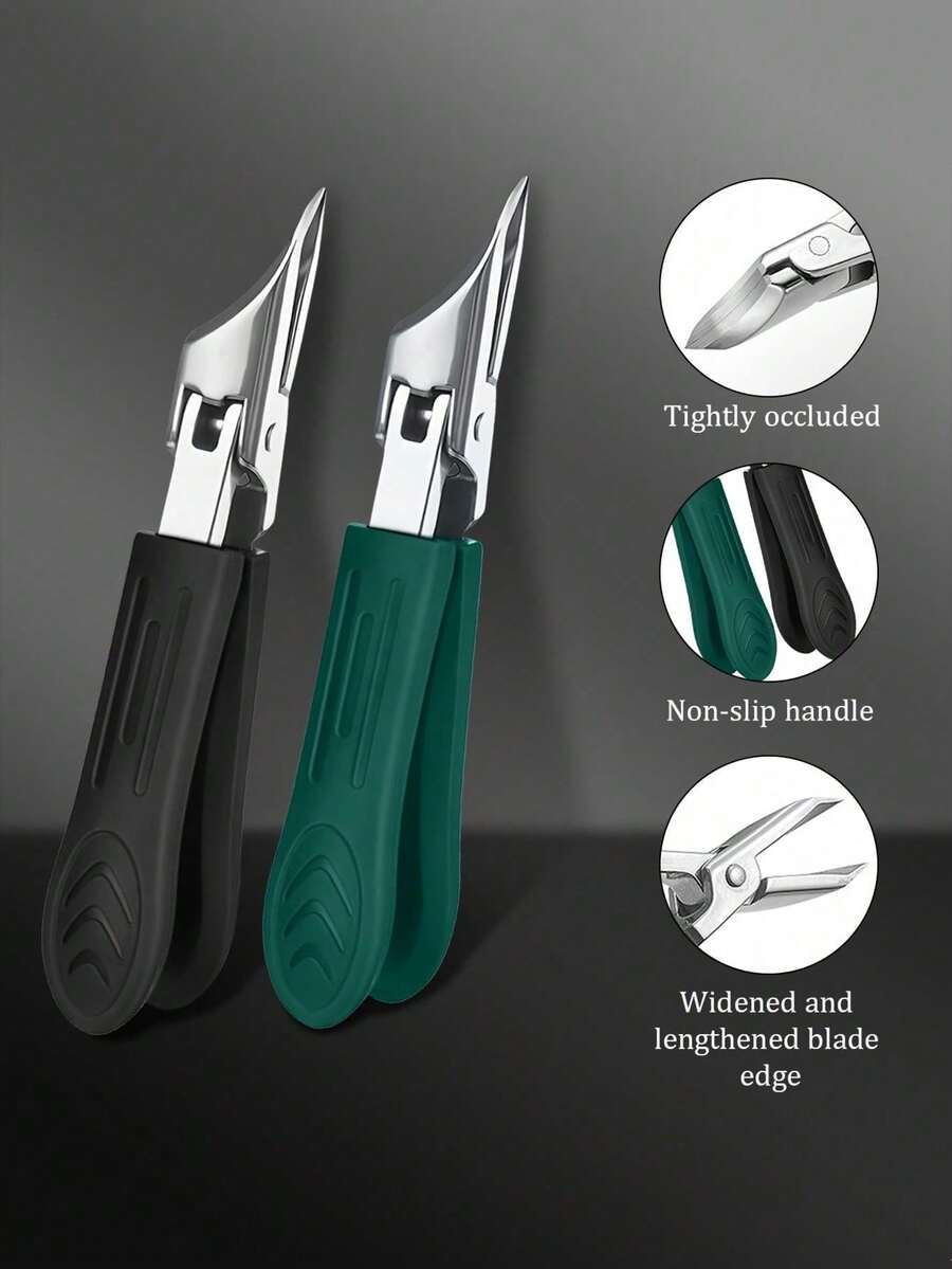 1 Stück Präzisions-Nagelknipser für eingewachsene Zehennägel, scharfe gebogene Klinge Paronychie-Nagelschere, rutschfester Griff dicker Nageltrimmer für Fingernägel Zehennägel Pediküre Maniküre Fußpflege Haushaltsartikel Fußpflege Haushaltsartikel Nagelzubehör - mehrfarbig - Übersicht 1
