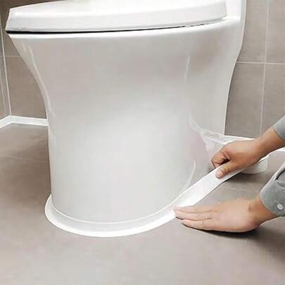 Paquete de 2 tiras de sellador, cinta de sellador autoadhesiva de PVC de 3,8 cm x 3,2 m, cinta de silicona para sellar baños, bañeras, cocinas, inodoros, paredes y ventanas.