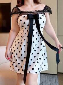 Women Midi Dresses - Black and White - View 5
