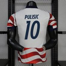 26-27 Season U.S. National Team Home Red And White Color Scheme No. 10 PULISIC Fan Edition Breathable Sports Short Sleeve Jersey - 26-27 美國主場 - NO. 10 - 查看 1