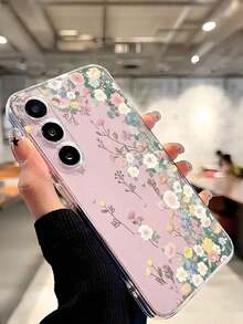 1 Piece Soft Romantic Fashion Floral Print Phone Case Compatible With Huawei Honor, Galaxy A04e/12/A13/A14/A34/A50/A52/A53/A54/S21/S22/S23/S24/S25/S25Ultra/S25FE/S26/S26 PLUS/S26 ULTRA/S26 EDGE, 6A/7A/8A, 12T/13T/15T/15T Pro - 透明 2 - 查看 7