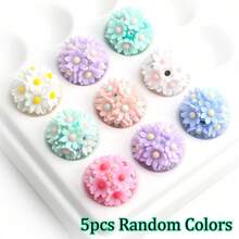 5pcs 16mm Acrylic Flower Ball Beads, 3D Daisy Flower Spacer Beads With Rhinestone For DIY Bracelet Necklace Earring Phone Chain Jewelry Making - Flower Beads - View 15