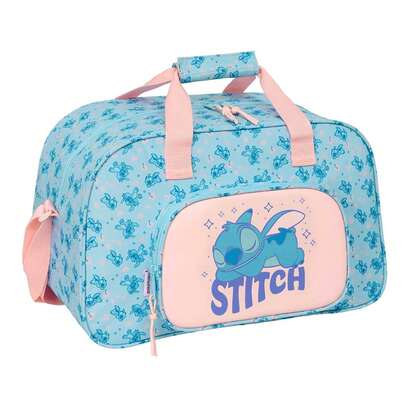 Safta | Disney Stitch Ohana Sports Bag 40 X 24 X 23 Cm (22.1 Liters), Children's And Youth Sports Bag With Adjustable Shoulder Strap And Padded Handle, Large Front Pocket, Double Zipper, Base With Feet