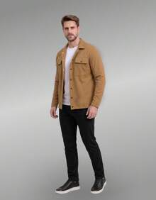 Stylish Men's Jacket With Waterfall Collar, Long Sleeves, Casual Sweatshirt Style With Button Details And Pockets. - Màu be - Xem 6