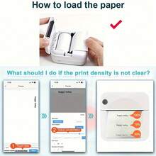 Wireless Mini Printer, Portable Thermal Inkless Sticker Printer With 10 Rolls Paper, For Photos, Notes, Gift, Receipts, Lists, And DIY Journals - Home & Office Use, Compatible With IOS & Android - Multicolor - View 8