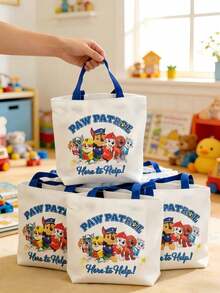Paw Patrol 1件裝汪汪隊主題生日禮物 多功能肩背包 大容量便攜帆布包 帆布紀念袋 適合兒童 - 彩色 - 查看 2
