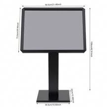Adjustable Black Sign Holder Stand, Floor Standing Sign Holder, Aluminum Floor Menu Stand For Restaurants, Stores, Offices - A - View 2