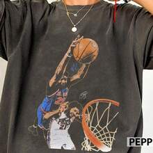 Mitchell Robinson Dunk Joel Em Biid Vintage Com Fort Colors Shirt - 黑色 - 查看 1