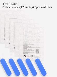 VV MEI JIA ER 5 Gói (120 chiếc - Dâu tây/Cầu vồng/Trái tim/Kiểu Pháp/Động vật) Móng giả acrylic dán dễ thương, kích thước nhỏ dành cho trẻ em, che phủ toàn bộ, hình bầu dục ngắn, phù hợp cho bé gái, quà tặng trang trí móng tay, bao gồm 5 băng dính móng và 5 dũa móng. - Nhiều màu - Xem 6