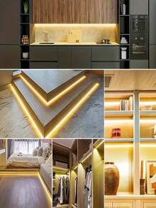 Infrared Sensor LED Light Strip, Battery Box Installation, Battery Or USB Powered, Warm White/Cool White Optional, Soft Bright Light, Suitable For Stairs, Entryway, Closet, Study, Bedroom (Batteries Not Included) - White - View 4