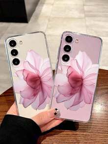 1 Piece Soft Phone Case With White Lily Flower And Butterfly, Compatible With Huawei Honor, , Galaxy A04e/12/A13/A14/A34/A50/A52/A53/A54/S21/S22/S23/S24/S25/S25Ultra, 6A/7A/8A, 12T/13T, International Version, Not Domestic Version, Spring Gift - 透明 10 - 查看 2