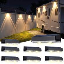2/4 Packs Solar LED Beam Projector Light, IP65 Waterproof Auto Dusk To Dawn Outdoor Wall Light, Color Changing Decorative Lamp For Fence, RV, Yard, Patio & Holiday Decor - One Size - View 6