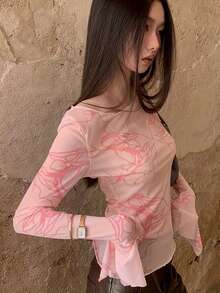 Women Tops - Pink - View 3