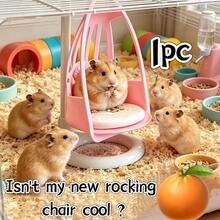Hamster Swing Chair Toy - Adorable Hanging Hammock Bed, Designed For Small Pets To Provide A Comfortable Space For Swinging, Resting And Playing! The Product Is , Durable And Suitable For Cage Use. - A - View 6
