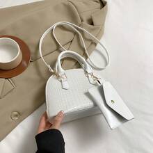 Bolso de mano moderno y versátil para mujer, estilo casual elegante con un toque de alta gama, bolso de hombro estiloso ideal para ir de compras. - marrón - Ver 8