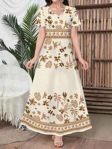 Women Midi Dresses - 淺黃色 - 查看 5