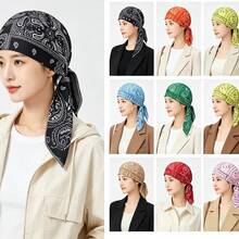 1pc Women's Paisley Print Double Layer Twisted Headscarf, Soft Style Headwrap, Versatile Daily Casual Wear - Multicolor - View 4
