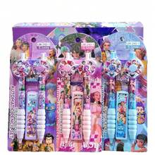 0,5mm Cartoon Mädchen Design Druckbleistift Set, mit Radiergummi und Nachfüllungen, angenehmes Schreiben, geeignet für Studenten, langanhaltend Schreibwaren, ideal als Klassenprämie und Geschenk zu Feiertagen - Verschiedenfarbig - Übersicht 3